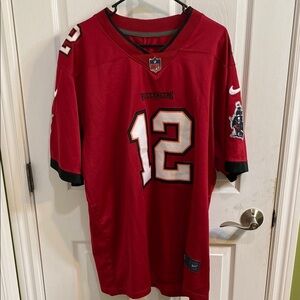 Nike NFL Tom Brady 12 Buccaneers Red On Field Football Jersey Men’s Size XL EUC